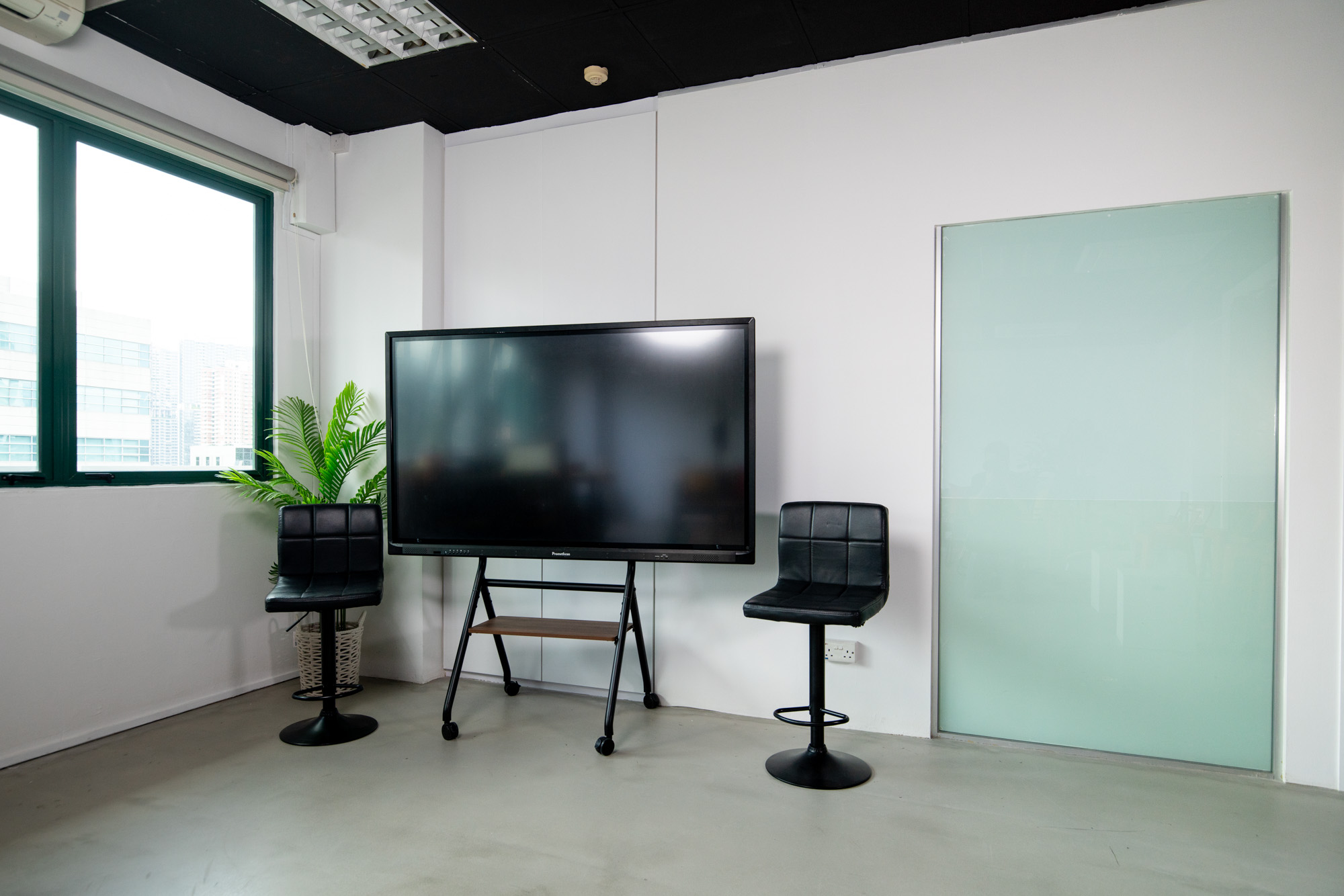 Round table meeting and workshop setup