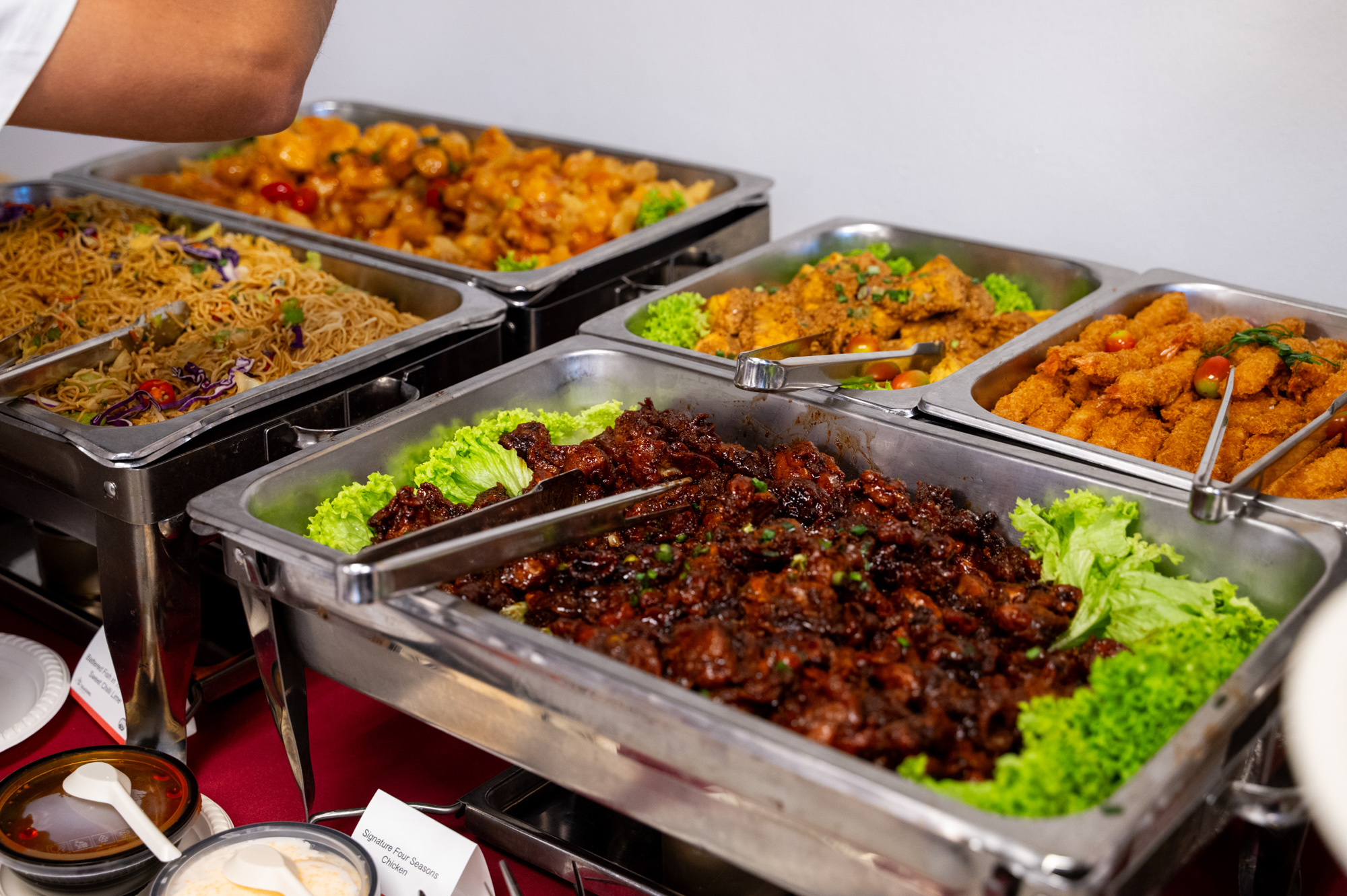 TracksideTalks buffet catering private event Flashbob Studio